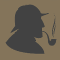 icomania:Outline of man wearing a hat and smoking a pipe.