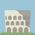 icomania:Collisseum in Rome with windows.