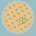 icomania:A large pie with a blue background.