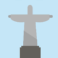 icomania:Saint statue with arms outstretched.