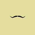 icomania:A mustache and a beige background.