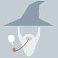 icomania:Long white beard, smoking a pipe with a witch hat.