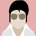 icomania:Man with black hair, white jacket, and sunglasses